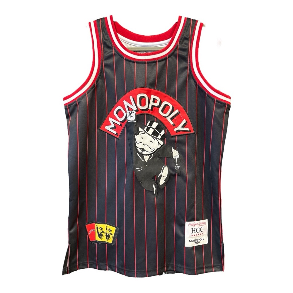 MONOPOLY Black Headgear Classics Basketball Jersey ~Never Worn~ Small ARA